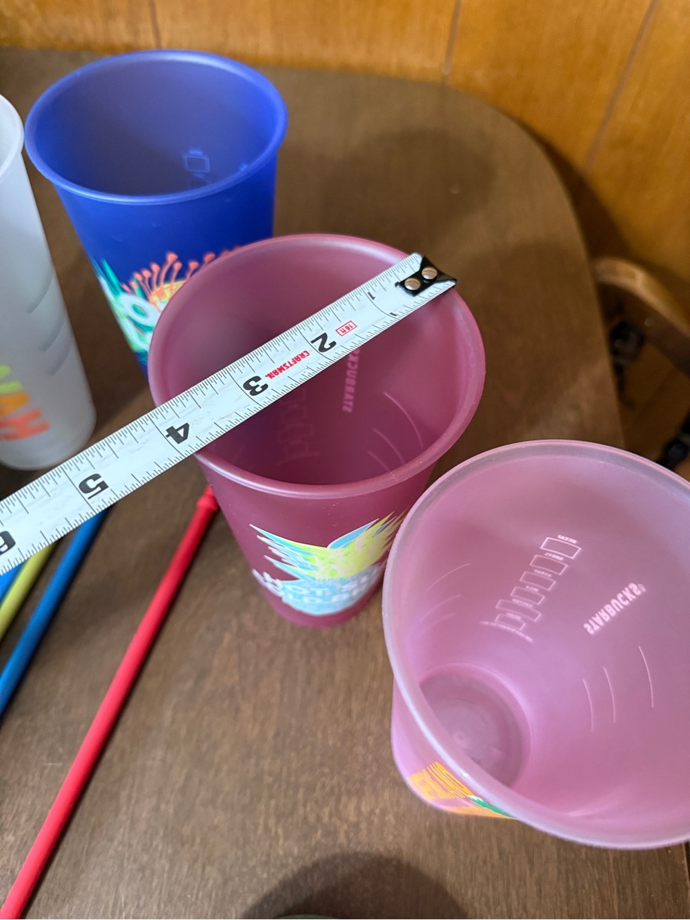 2020 Starbucks Hawaii Collection 24oz Set Of 5 Reusable Cold Cups With Straws - Picture 4 of 10